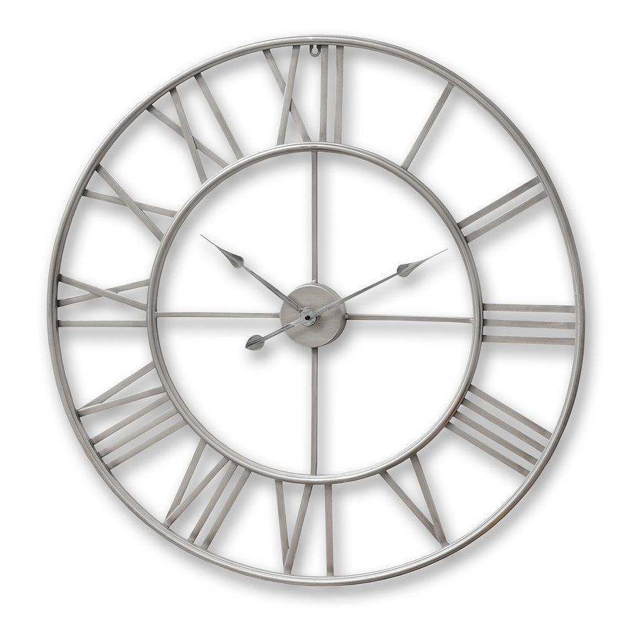 17858 - Coa Living Large Silver Skeleton Wall Clock - Coa Living