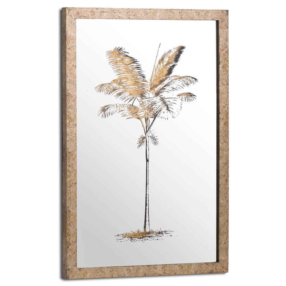 20304 - Coa Living Metallic Mirrored Brass Palm Wall Art - Coa Living