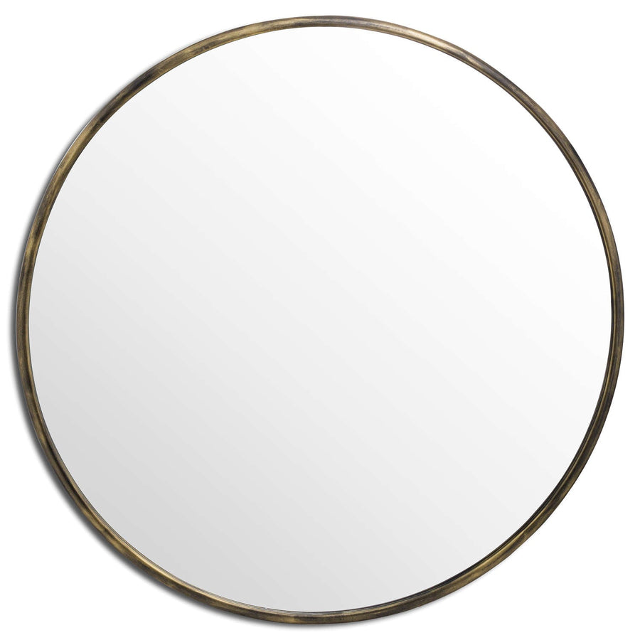 20432 - Coa Living Antique Brass Large Narrow Edged Mirror - Coa Living