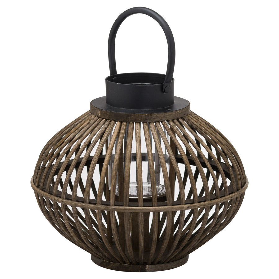 21094 - Coa Living Brown Bamboo Style Large Lantern - Coa Living