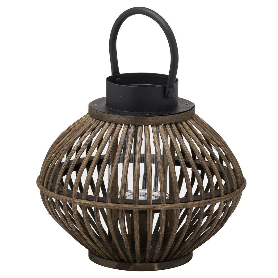 21095 - Coa Living Brown Bamboo Style Lantern - Coa Living