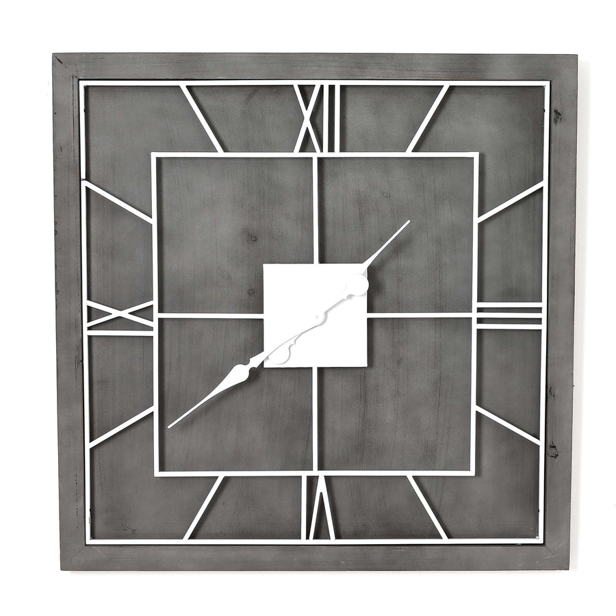 21647 - Coa Living Williston Grey Square Wall Clock - Coa Living