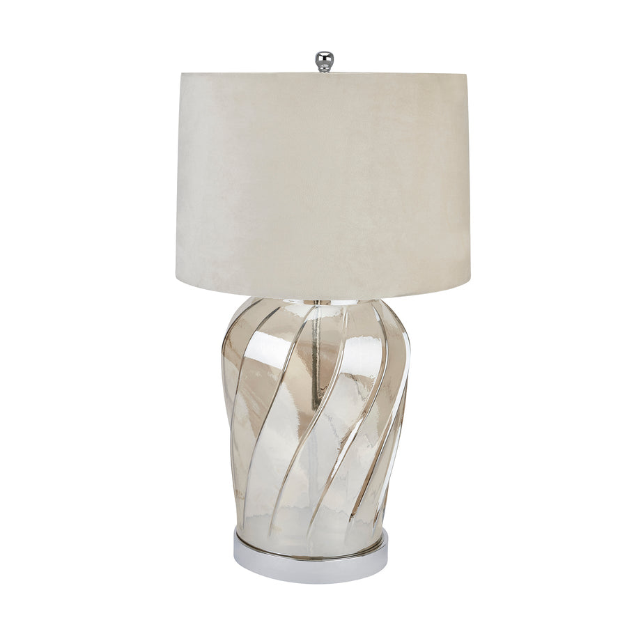 22073 - Coa Living Ambassador Metallic Glass Lamp With Velvet Shade - Coa Living