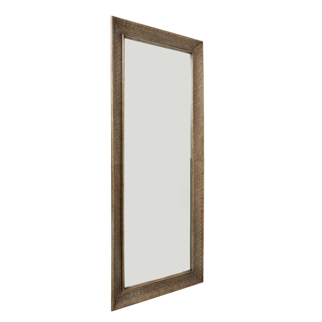 22491 - Coa Living Hammered Large Rectangular Brass Wall Mirror - Coa Living