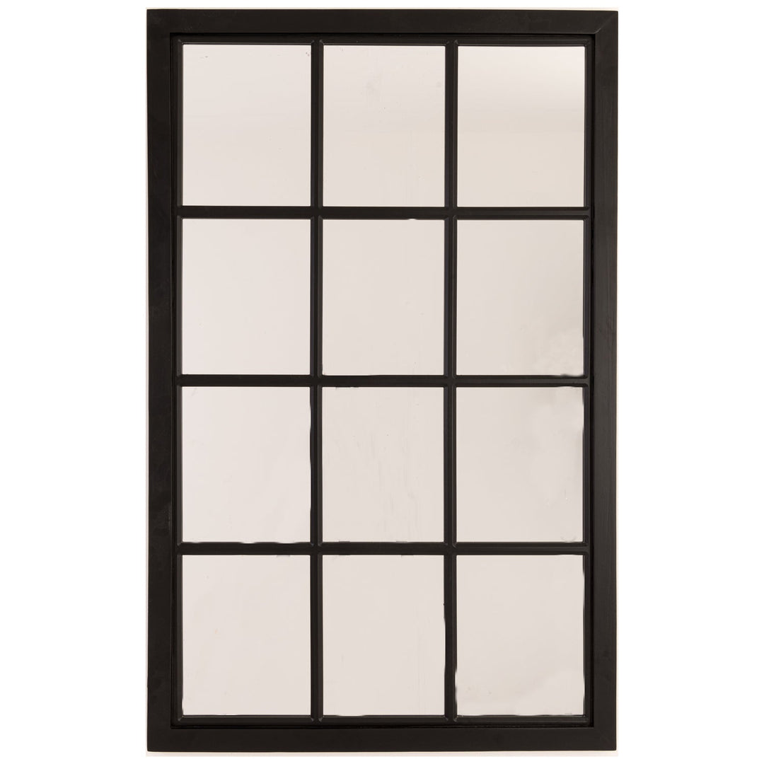 22493 - Coa Living Black Wooden Window Mirror - Coa Living