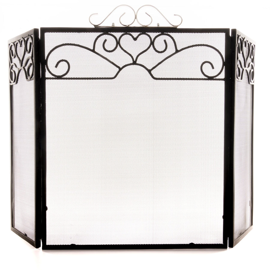 22508 - Coa Living Chrome Topped Three Fold Fire Screen - Coa Living