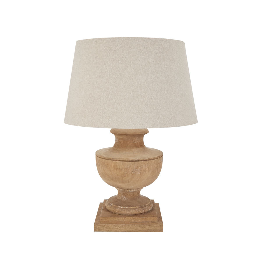 22662 - Coa Living Delaney Natural Wash Urn Lamp With Linen Shade - Coa Living