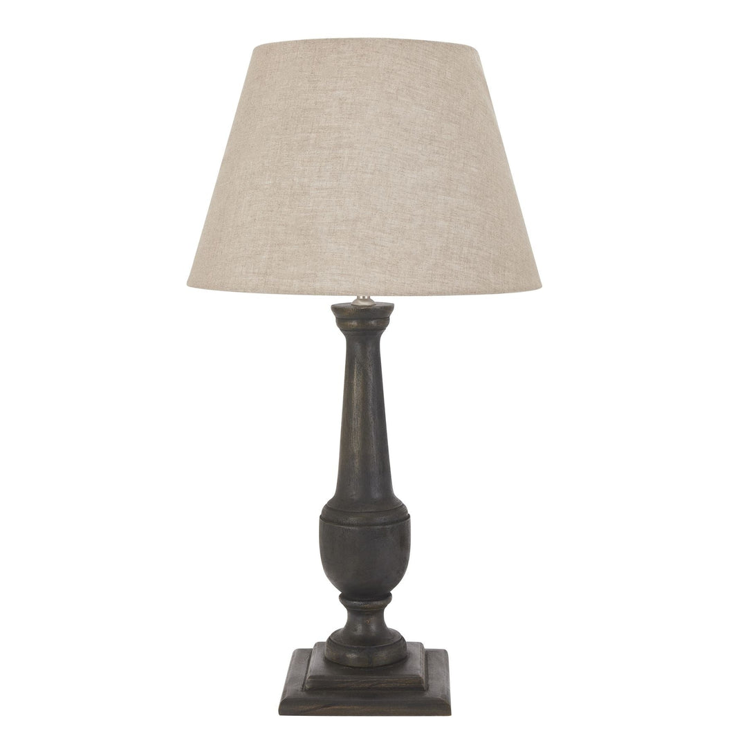 22670 - Coa Living Delaney Grey Goblet Candlestick Lamp With Linen Shade - Coa Living