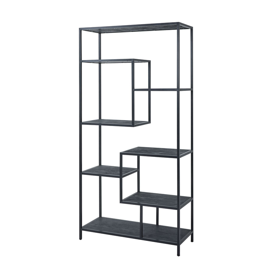 22714 - Coa Living Large Black Multi Shelf Unit - Coa Living