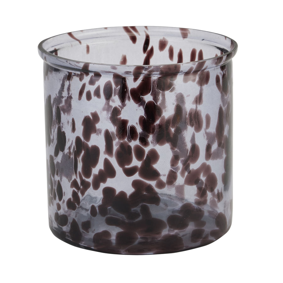 22775 - Coa Living Black Dapple Large Candle Holder - Coa Living