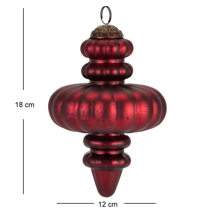 Chateau Merlot Red Glass Statement Christmas Tree Bauble Collection