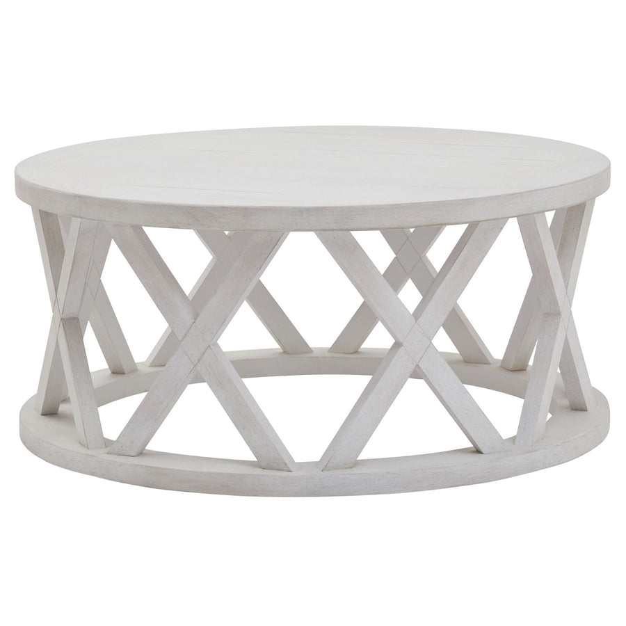 22923 - Coa Living Stamford Plank Collection Round Coffee Table - Coa Living