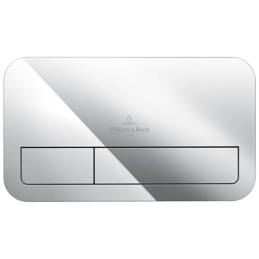 92249061 - Villeroy & Boch ViConnect E200 Dual Flush Plate Chrome - Coa Living