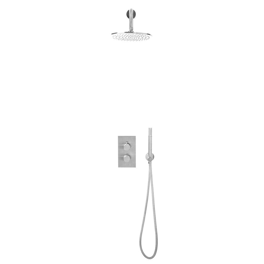 AM00571 - Amara Runswick Shower Set Round Handle Handset and Bracket in Chrome - Coa Living