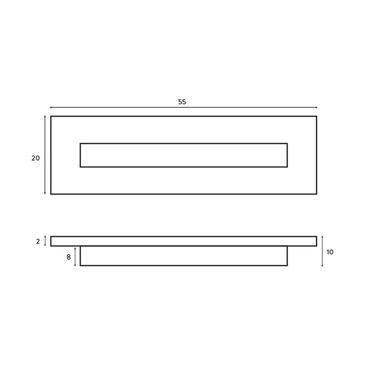 AM00581 - Amara Rectangle Overflow Insert in White - Coa Living