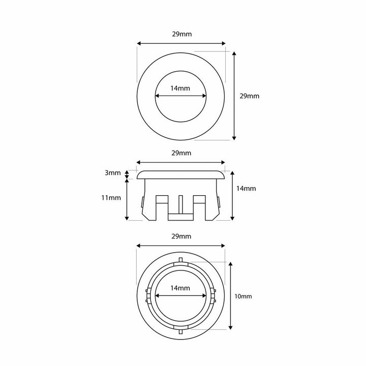 AM00582 - Amara Round Overflow Insert in White - Coa Living