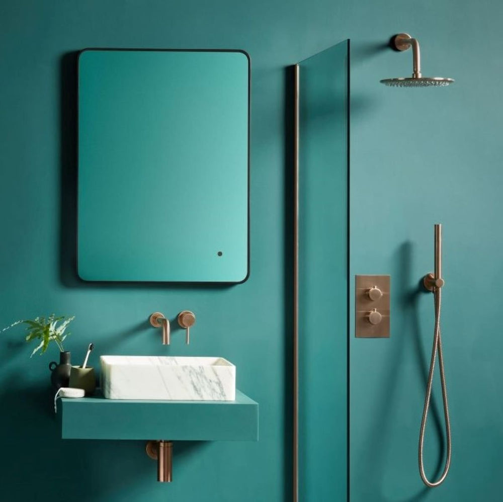 AM00592 - Amara Runswick Round Wall Mounted Shower Set in Brushed Bronze - Coa Living