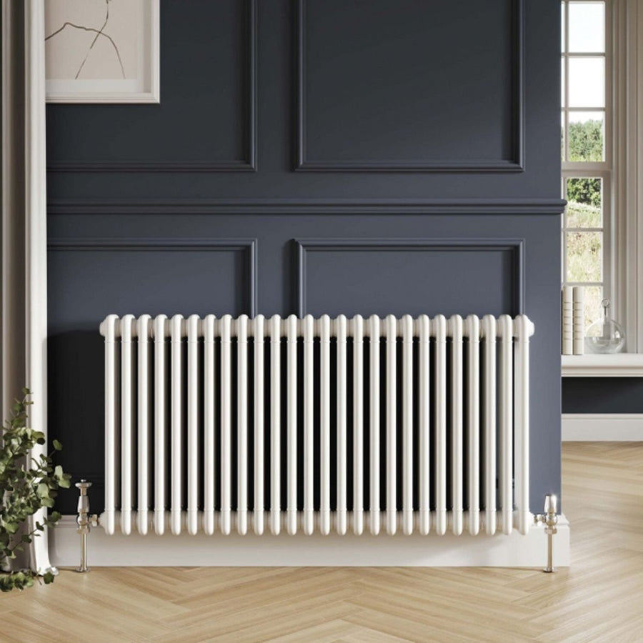 AM00641 - Amara 3 Column Horizontal Radiator in White - Coa Living