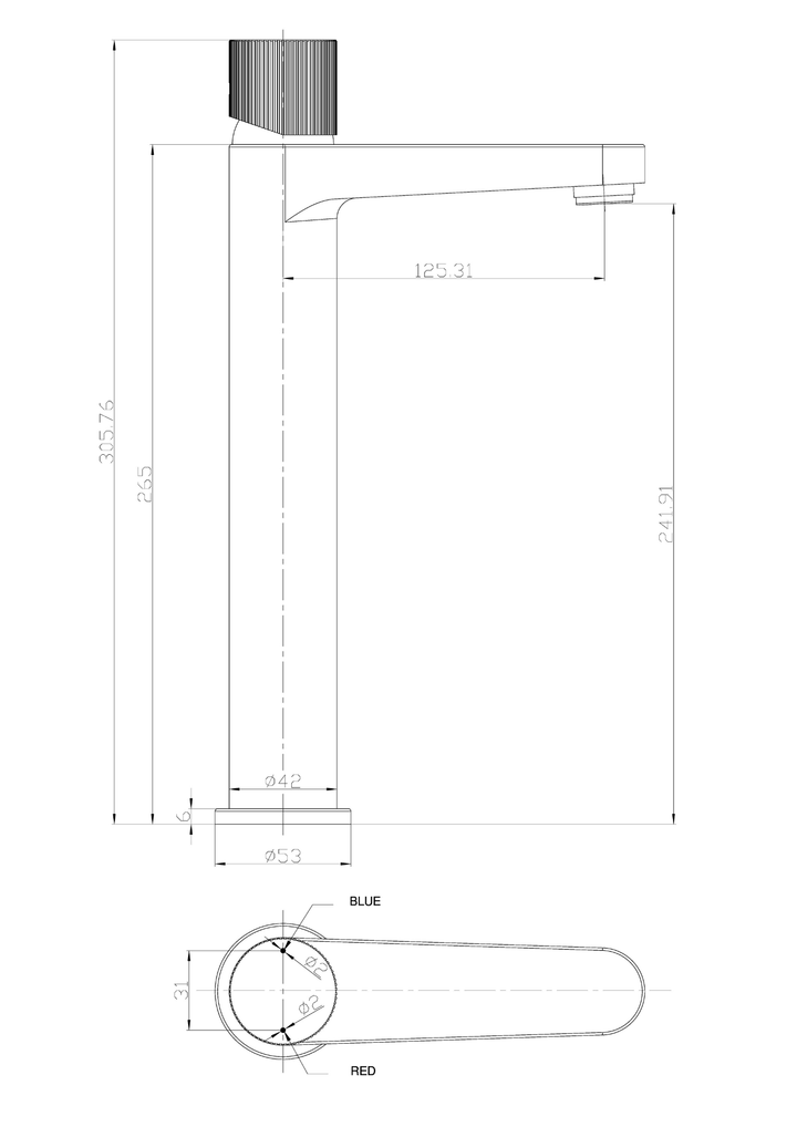 AM00931 - Amara Star Tall Basin Mixer in Brushed Bronze - Coa Living