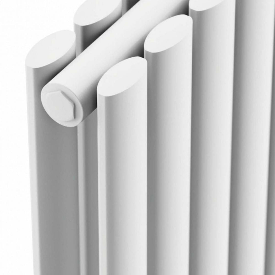 AM00959 - Amara Crumble Double Panel Vertical Radiator in White - Coa Living