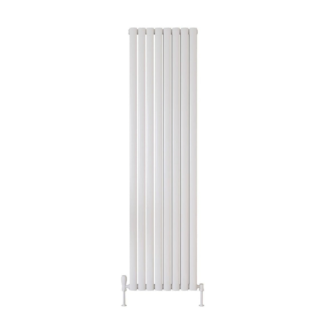 AM00959 - Amara Crumble Double Panel Vertical Radiator in White - Coa Living