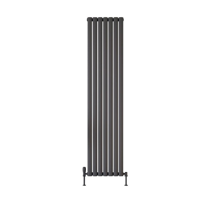 AM00960 - Amara Crumble Single Panel Vertical Radiator in Anthracite - Coa Living