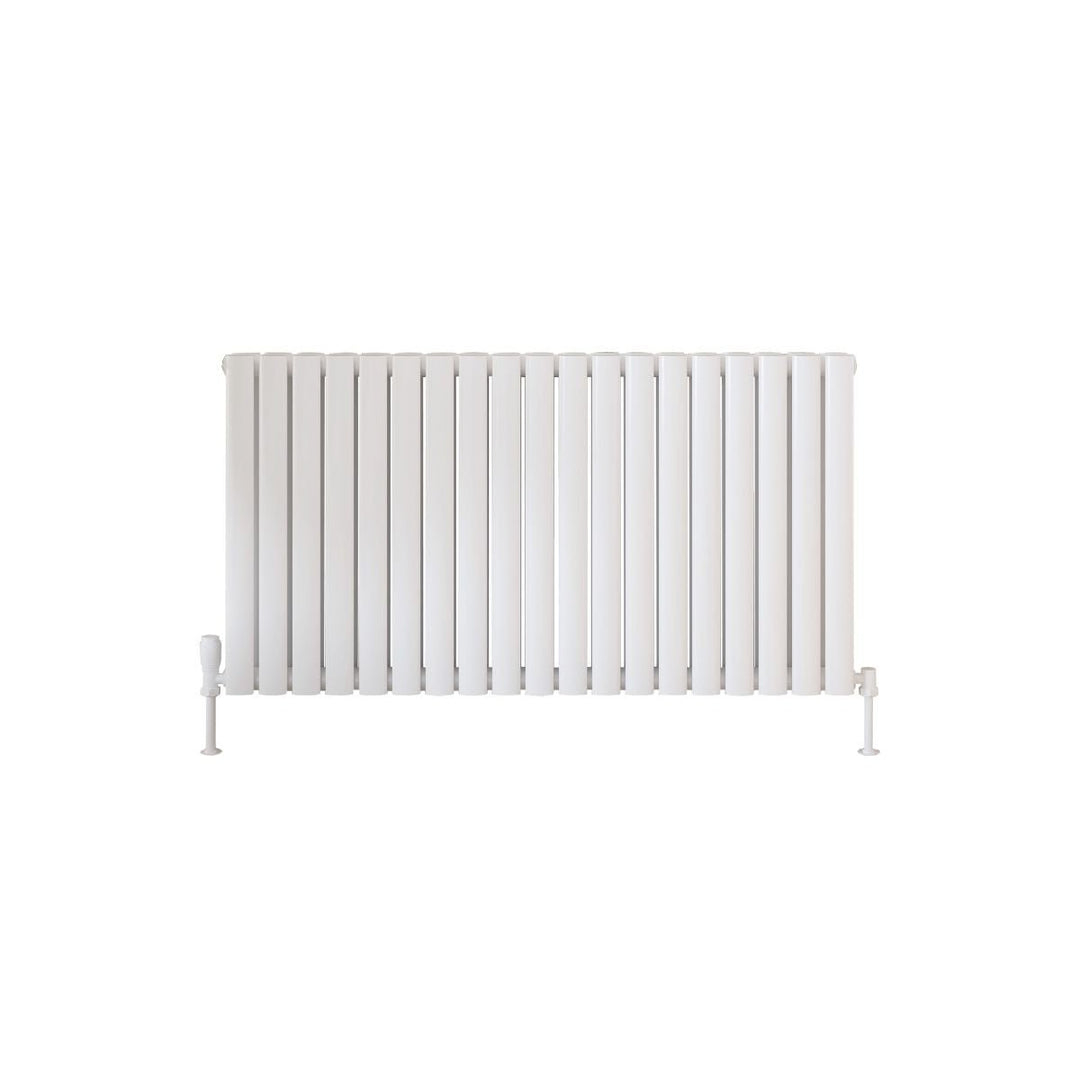 AM00968 - Amara Crumble Double Panel Horizontal Radiator in White - Coa Living