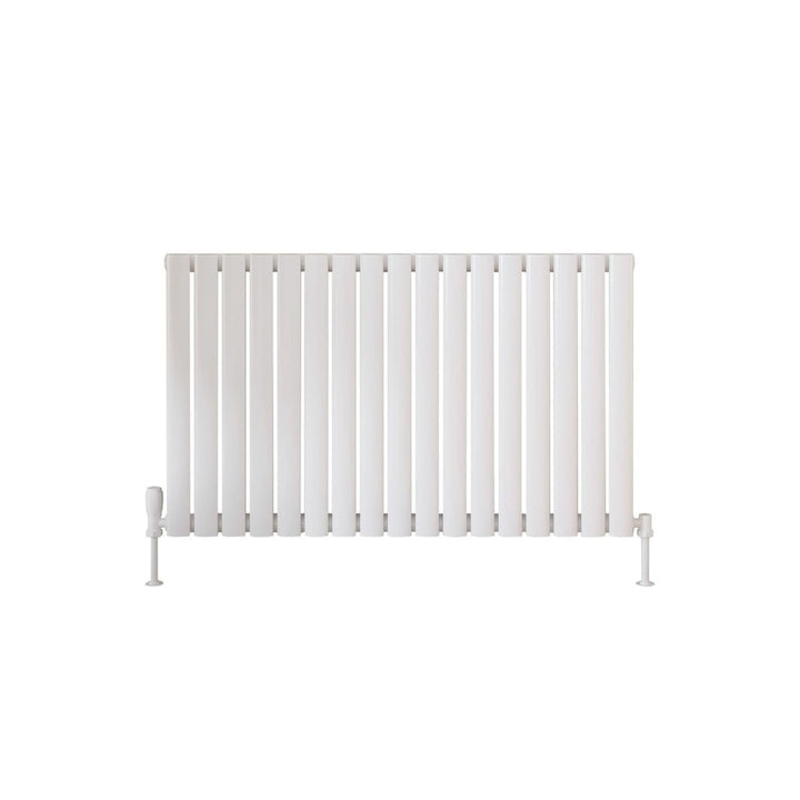 AM00970 - Amara Crumble Single Panel Horizontal Radiator in White - Coa Living