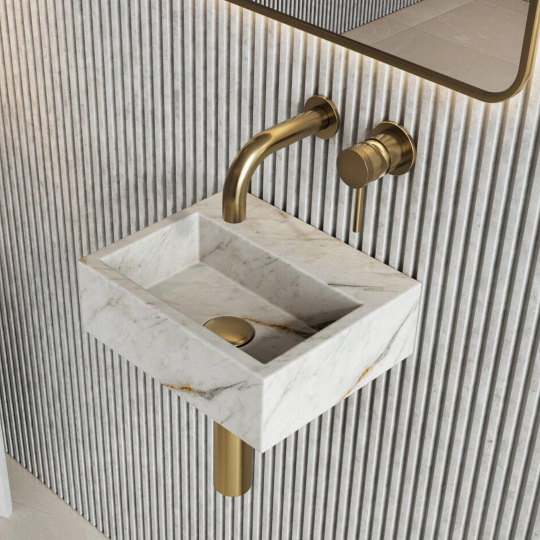 AM01636 - Amara Runswick Cloakroom Spout in Brushed Brass - Coa Living