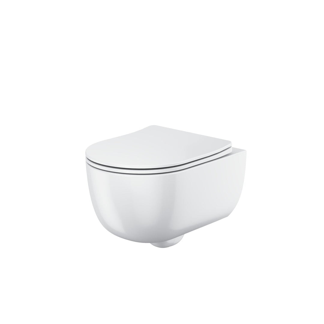 AM02151 - Amara Eavestone Rimless Round Wall Hung WC with Soft Close Seat - Coa Living