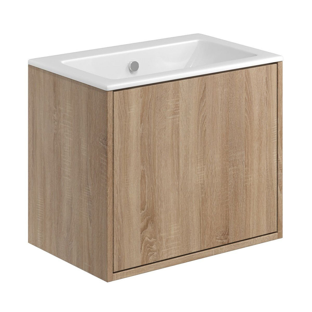 '- Amara Aysgarth 600mm Vanity Unit and Basin in Oak - Coa Living