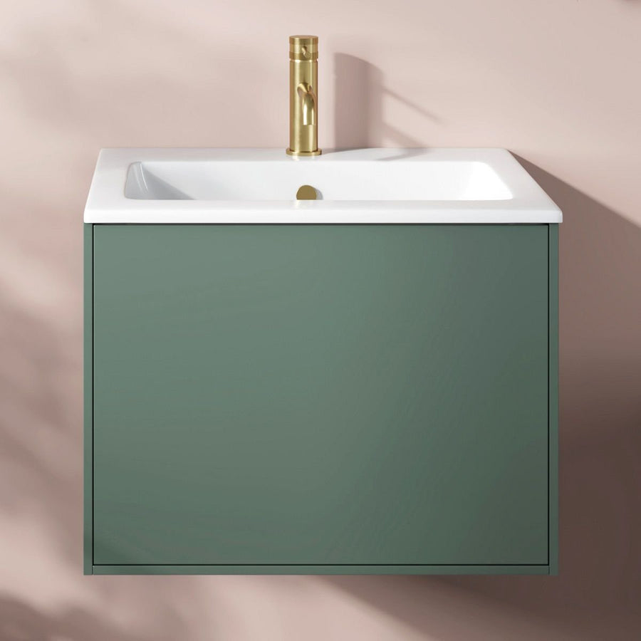 '- Amara Aysgarth 600mm Vanity Unit and Basin in Reed Green - Coa Living