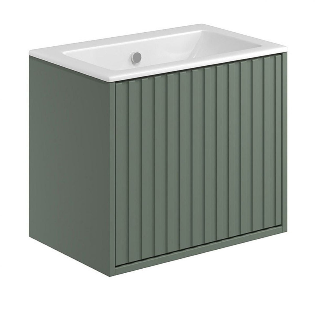 '- Amara Aysgarth 600mm Vanity Unit and Basin in Reed Green - Coa Living