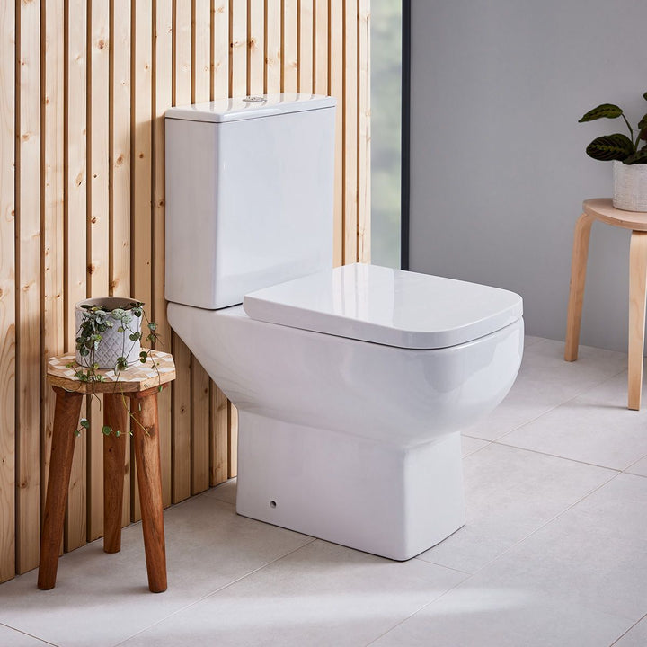 '- Amara Grassington Rimless Open Back Close Coupled Toilet with Soft-Close Seat - Coa Living