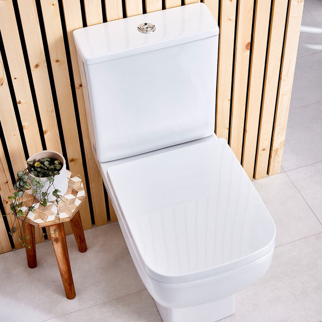 '- Amara Grassington Rimless Open Back Close Coupled Toilet with Soft-Close Seat - Coa Living