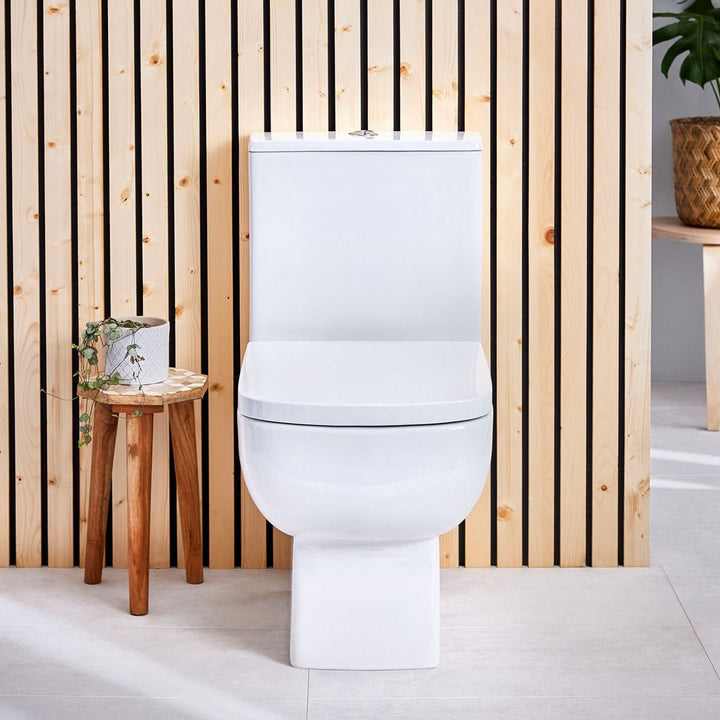 '- Amara Grassington Rimless Open Back Close Coupled Toilet with Soft-Close Seat - Coa Living