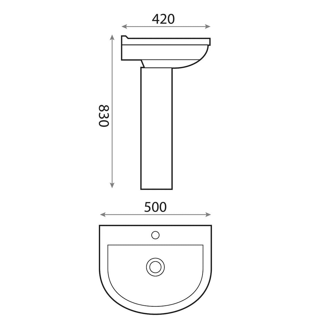 '- Amara Helmsley 500mm Basin - Coa Living