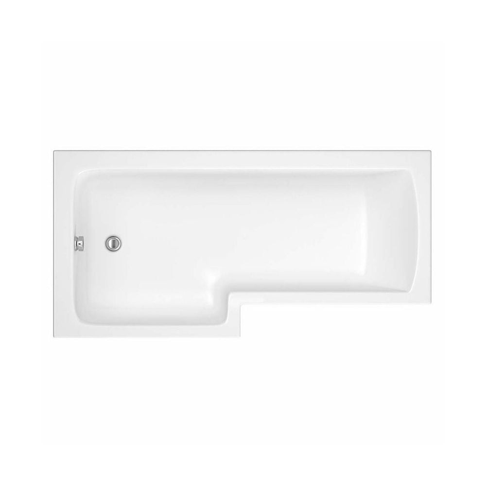 '- Amara L-Shape 1700 x 850mm Left Hand Shower Bath with Optional Bath Screen - Coa Living