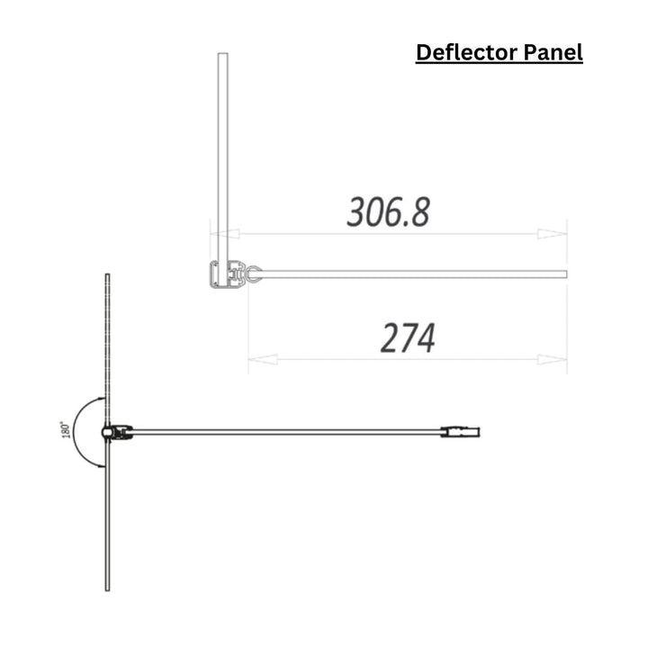 '- Amara Malton Wetroom Screen with Bracing Bar and Deflector Panel in Brushed Brass - Coa Living