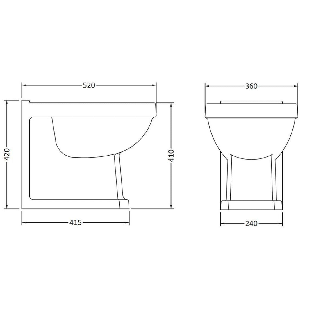 '- Amara Middleham Back to Wall Toilet - Coa Living