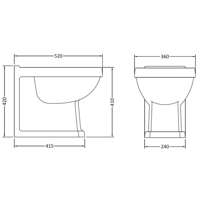 '- Amara Middleham Back to Wall Toilet - Coa Living