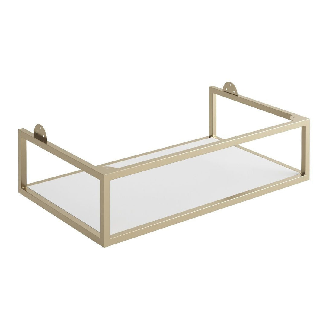 '- Amara Rosedale 800mm Vanity Unit and Basin in Matt White and Brass - Coa Living