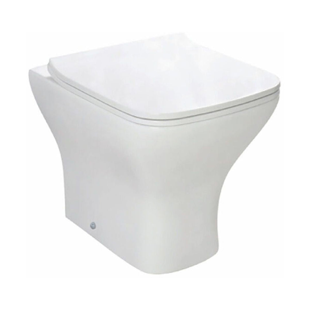 '- Amara Skipton Back to Wall Toilet With Slim Seat in White - Coa Living