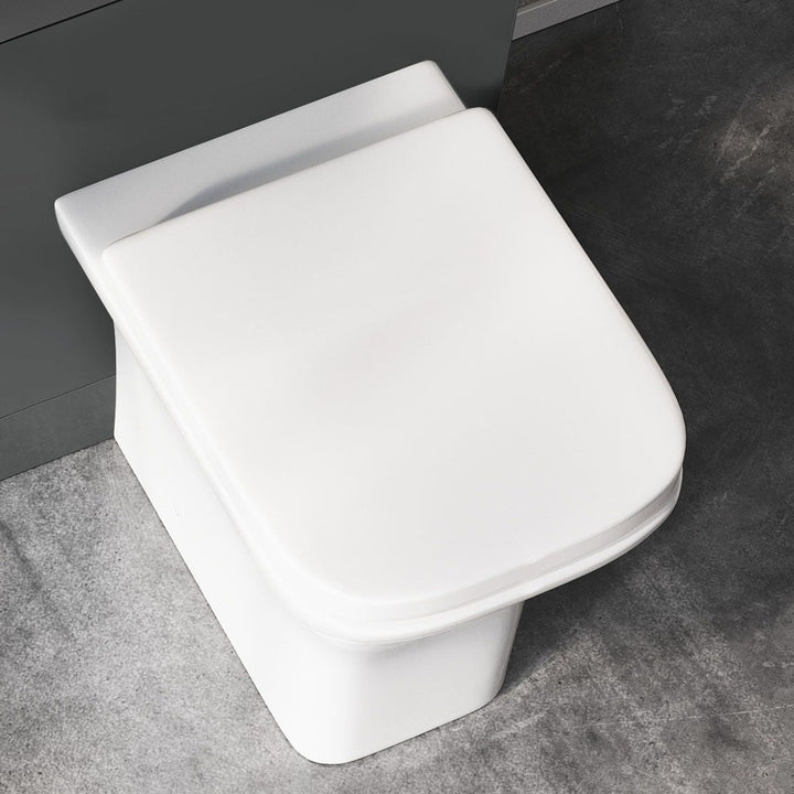 '- Amara Skipton Back to Wall Toilet With Wrap Over Seat in White - Coa Living