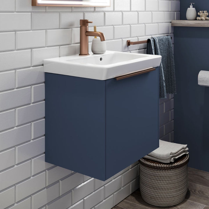 AURA0001 - Aura Skye 45cm Cloakroom Vanity Unit and Basin in Ocean Blue - Coa Living