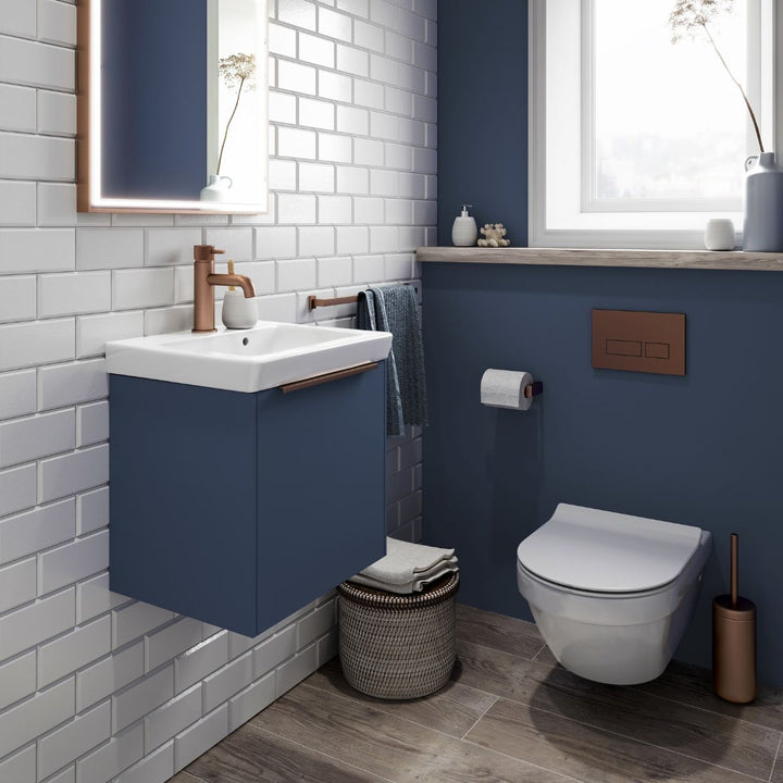 AURA0001 - Aura Skye 45cm Cloakroom Vanity Unit and Basin in Ocean Blue - Coa Living