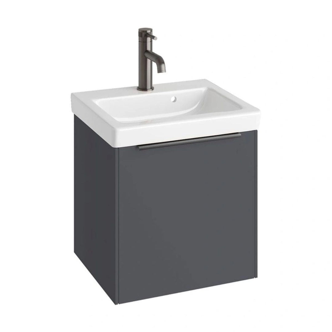 AURA0017 - Aura Skye 45cm Cloakroom Vanity Unit and Basin in Matt Anthracite - Coa Living