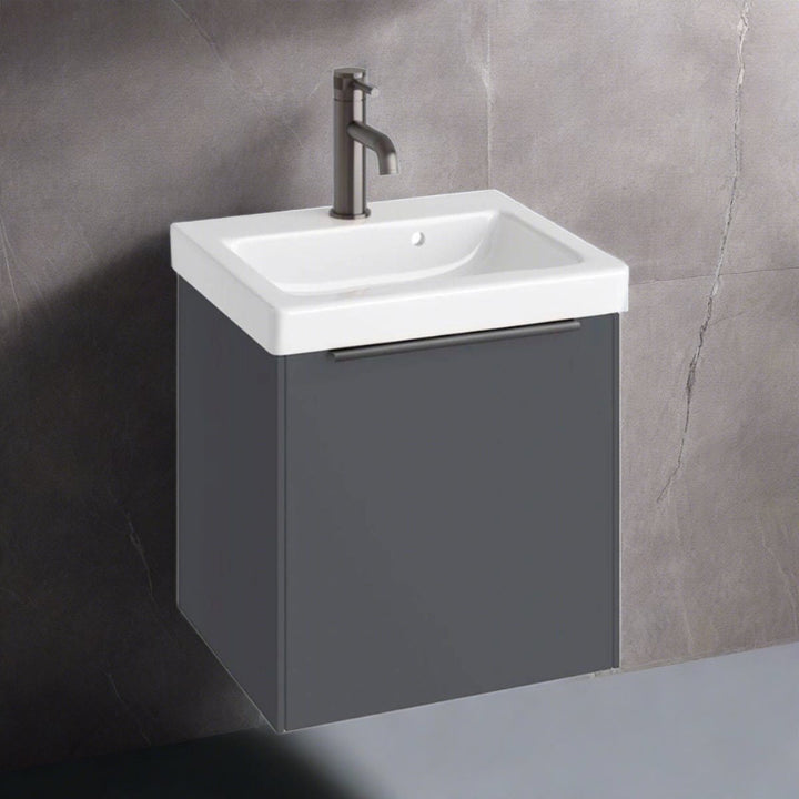 AURA0017 - Aura Skye 45cm Cloakroom Vanity Unit and Basin in Matt Anthracite - Coa Living