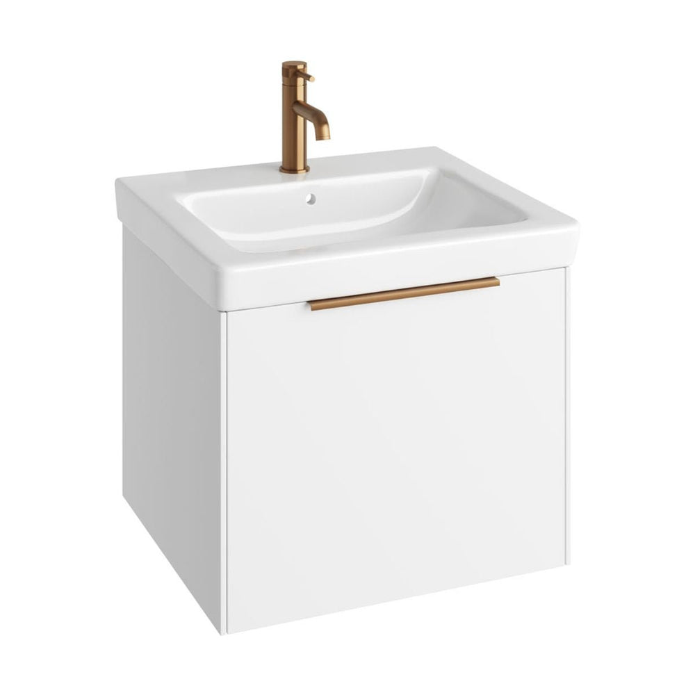 AURA0019 - Aura Skye 60cm Vanity Unit and Basin in Matt White - Coa Living