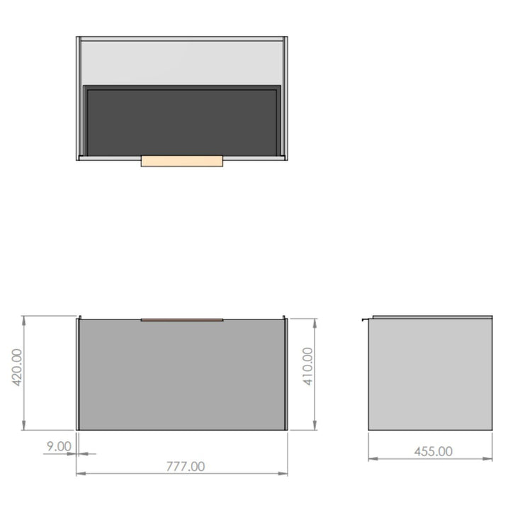 AURA0020 - Aura Skye 80cm Vanity Unit and Basin in Matt White - Coa Living